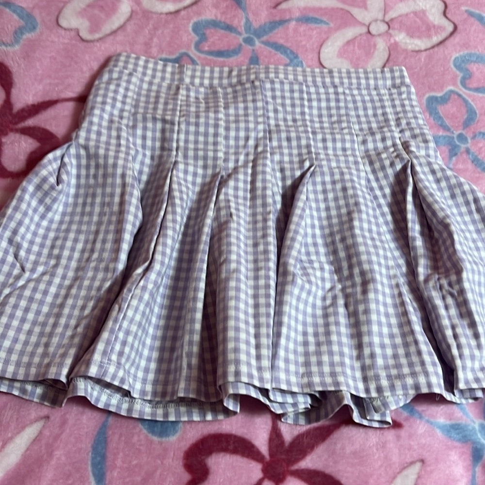 lavender gingham tennis skirt - Picture 6 of 6